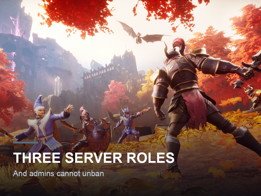 The Server Management screen in Dragonwilds.