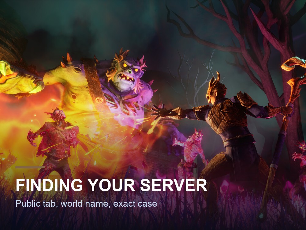 The Worlds screen in Dragonwilds.