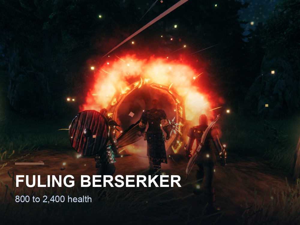 A Fuling village in the Plains, guarded by Berserkers.