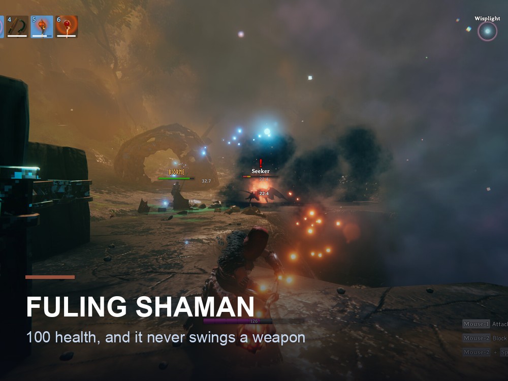 A Fuling Shaman in the Valheim Plains.