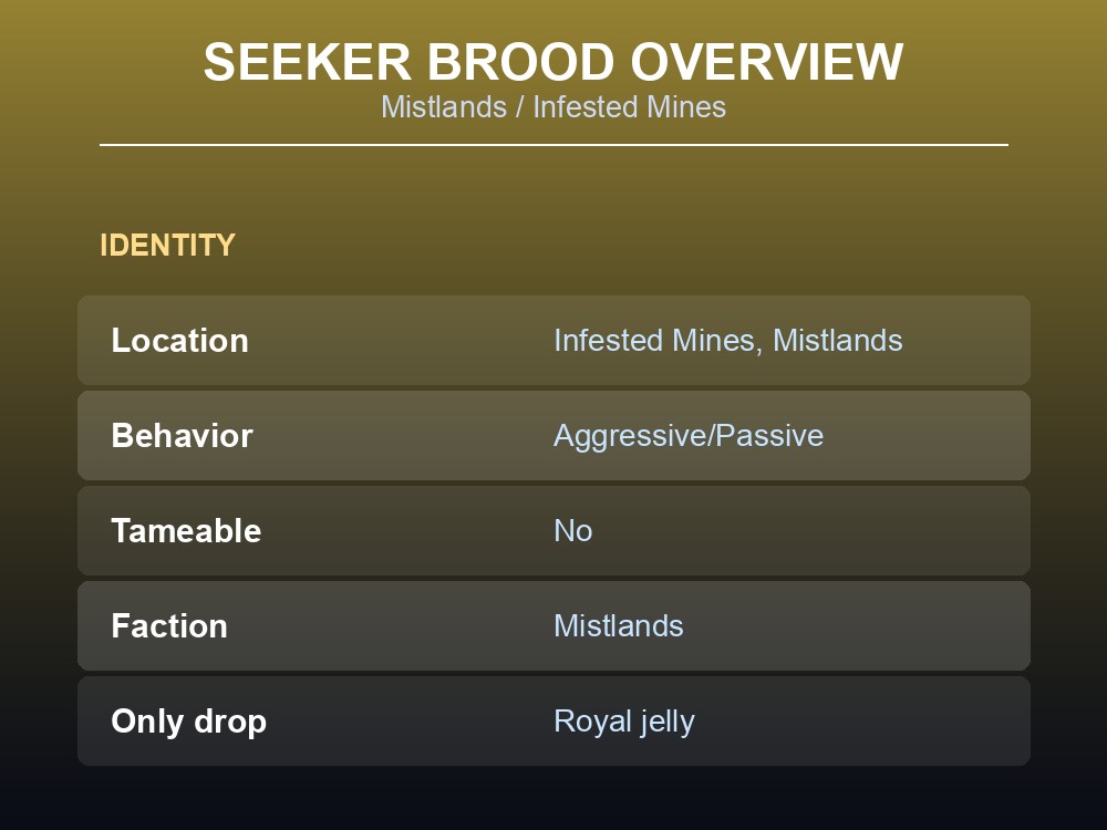 A cluster of Seeker Broods swarming near an Infested Mine entrance in the Valheim Mistlands