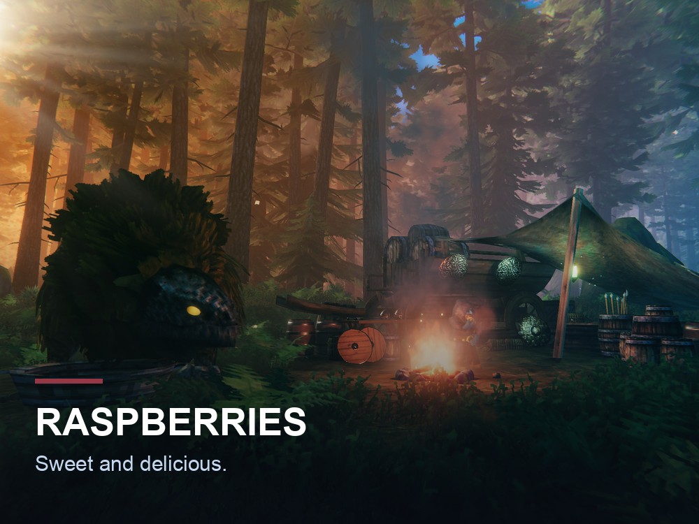 Valheim promotional artwork of a Meadows homestead at dusk.