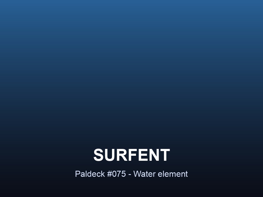 Surfent hero card showing Paldeck number and Water element