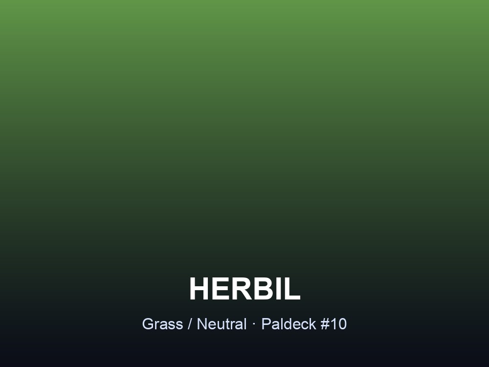 Herbil, Palworld's Grass and Neutral dual-element Pal, standing in a grassy field