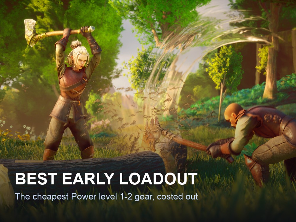 A survivor stands in Ashenfall's wilds with starting gear equipped.