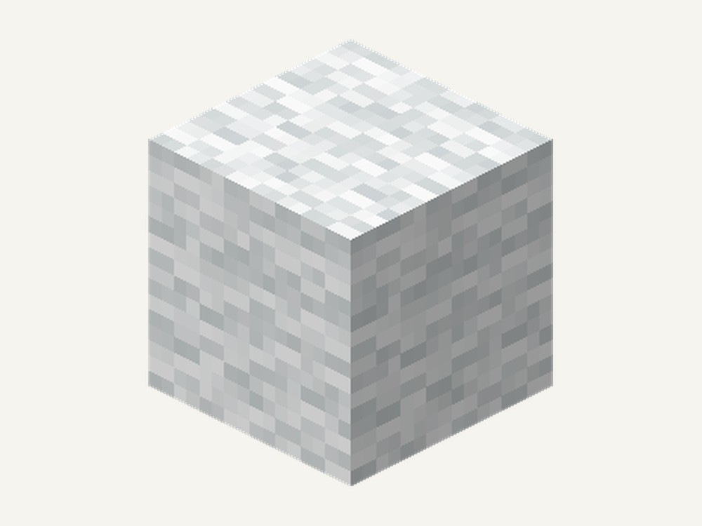 A white wool block