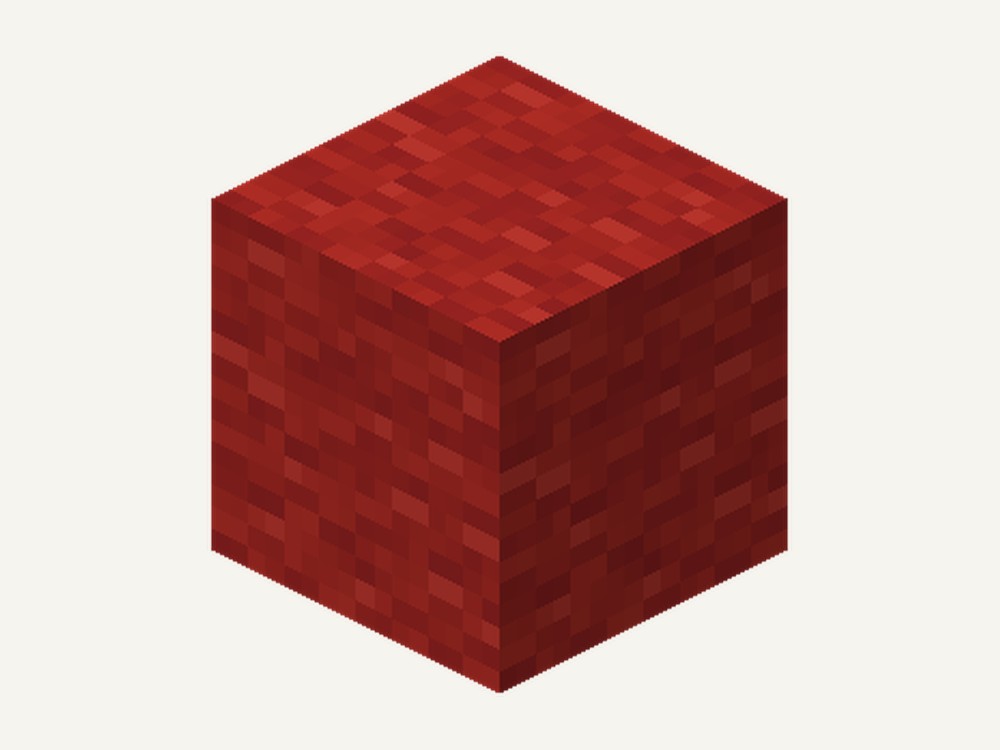 A red wool block
