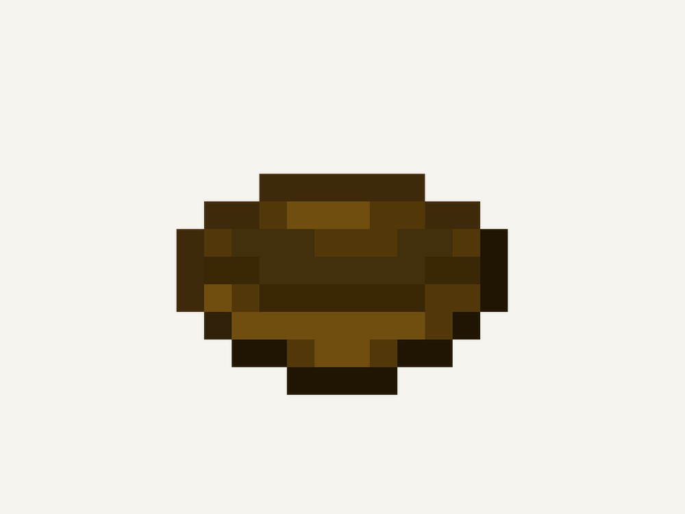 An empty bowl, returned after eating mushroom stew