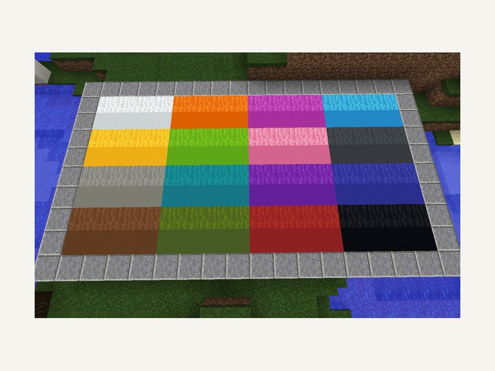 A build showing all 16 concrete colors