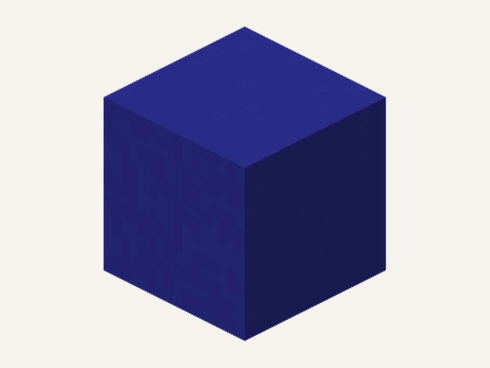 A blue concrete block