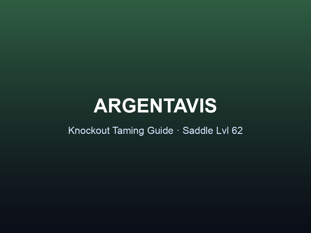Argentavis title card with the saddle-unlock level