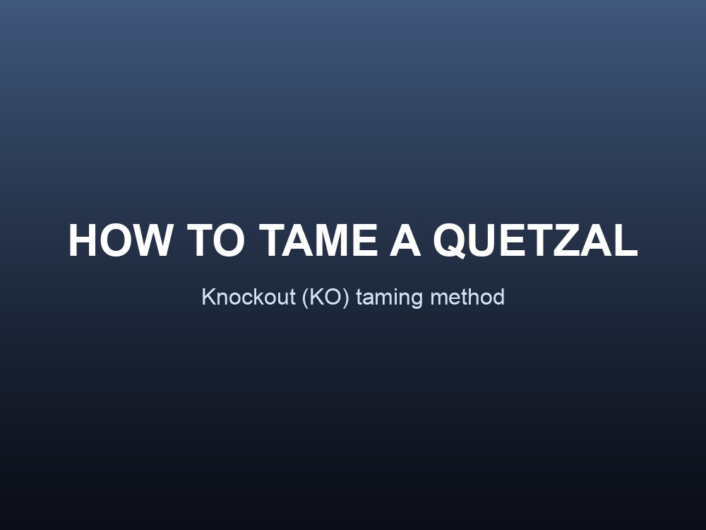 A Quetzal flying with a platform saddle in ARK