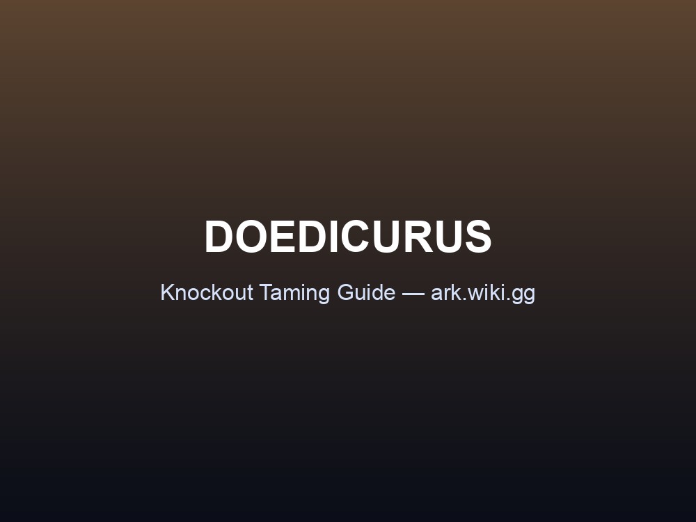 A Doedicurus curled into its armored shell while being tamed in ARK