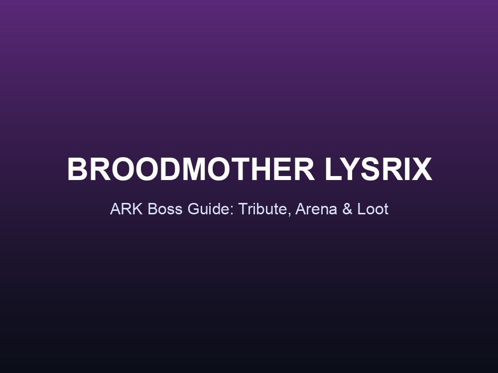 Broodmother Lysrix, the giant spider boss guarding the arena portal