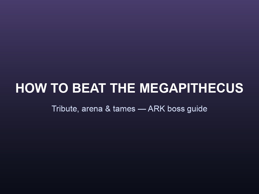 The Megapithecus boss arena in ARK: Survival Ascended