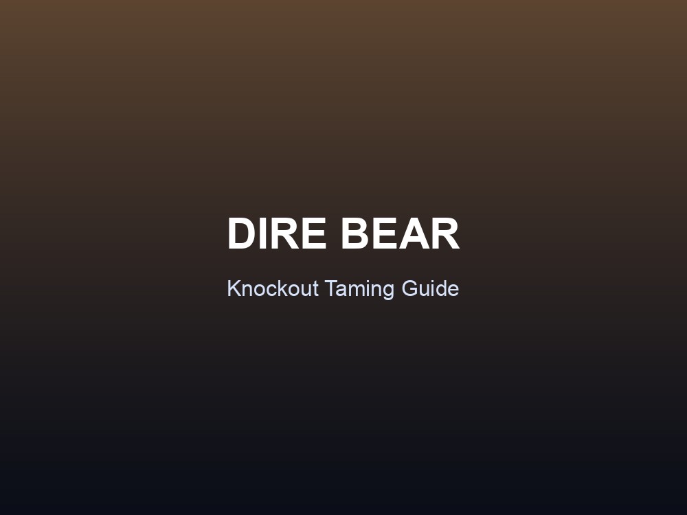 A Dire Bear standing on its hind legs in ARK