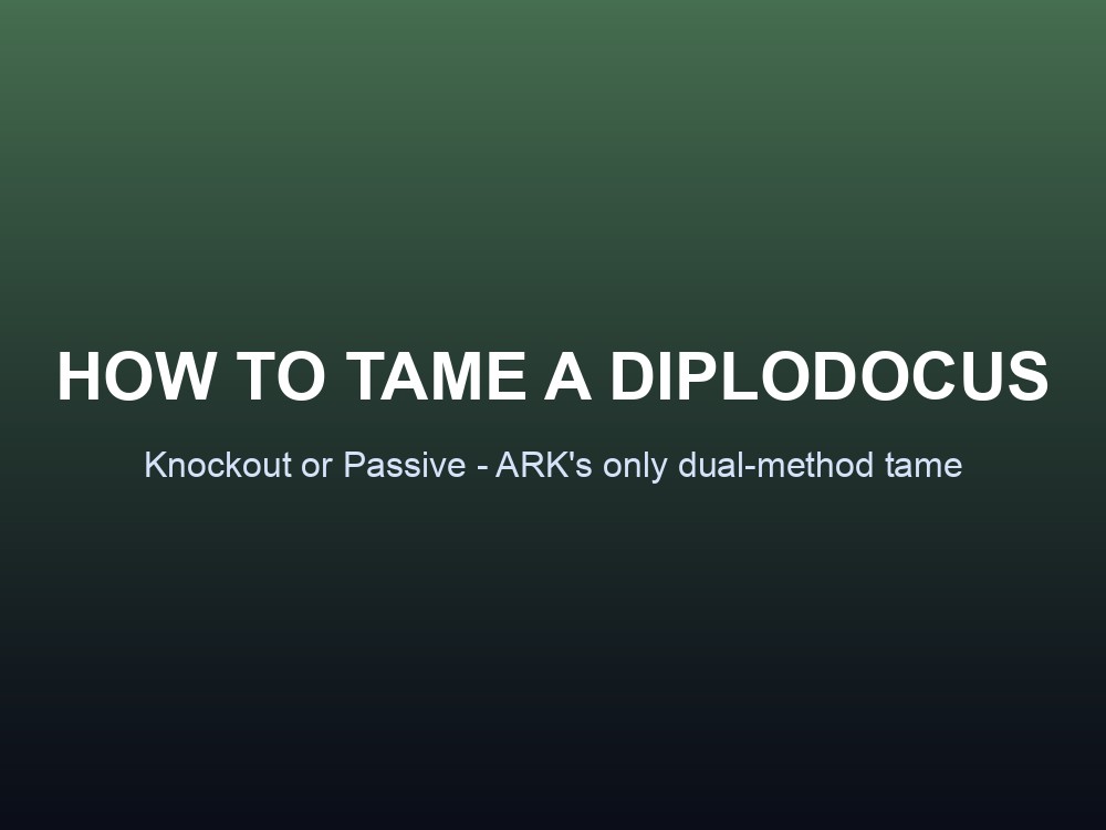 A Diplodocus being tamed in ARK