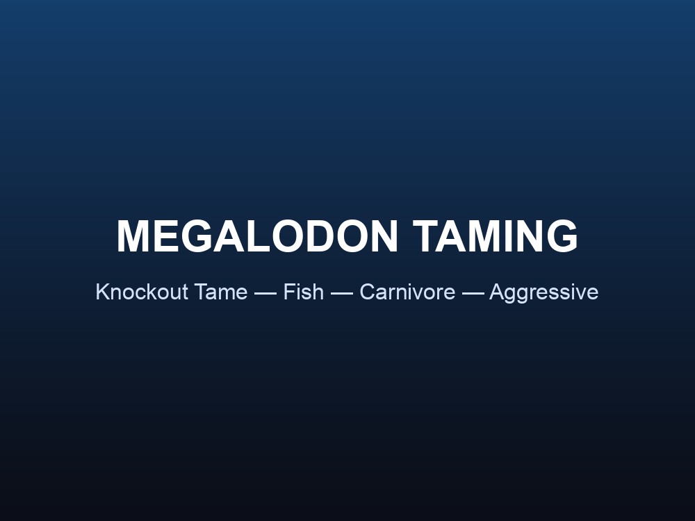 A Megalodon being knocked out for taming in shallow water in ARK