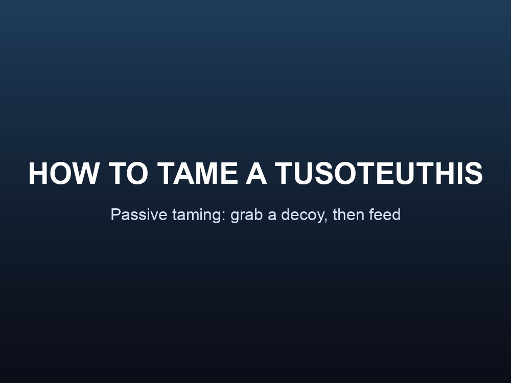 A Tusoteuthis grabbing a decoy tame in deep water in ARK