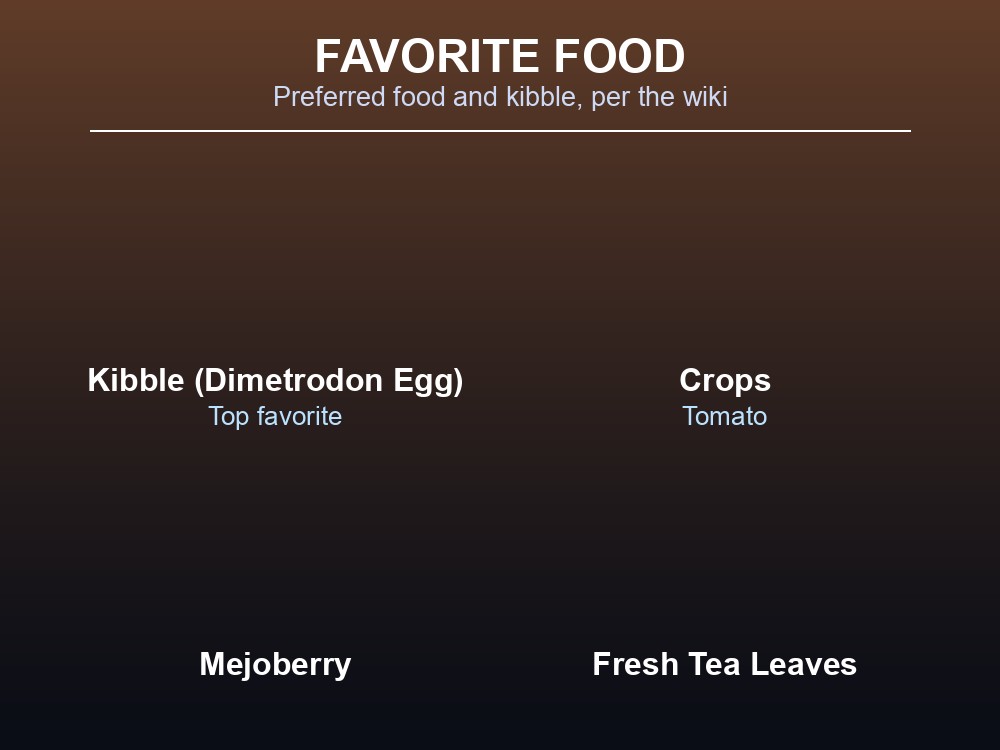 Preferred food and kibble for taming a Gallimimus in ARK