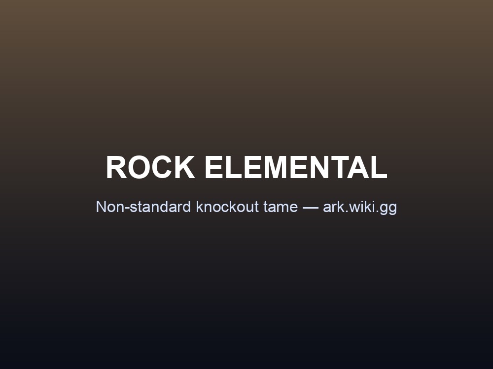 A Rock Elemental knocked out during a taming attempt in ARK