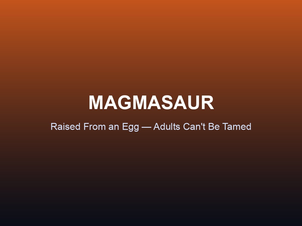 A Magmasaur egg incubating near lava in ARK