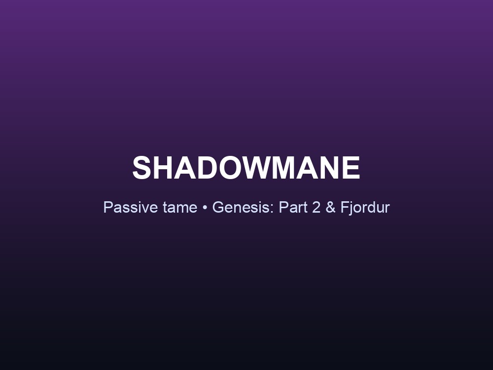 A Shadowmane resting during the day before a passive tame in ARK