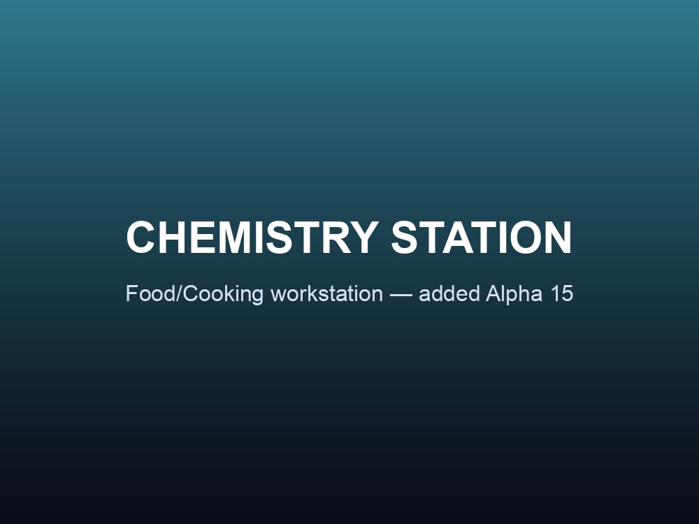 Overview card introducing the Chemistry Station workstation.