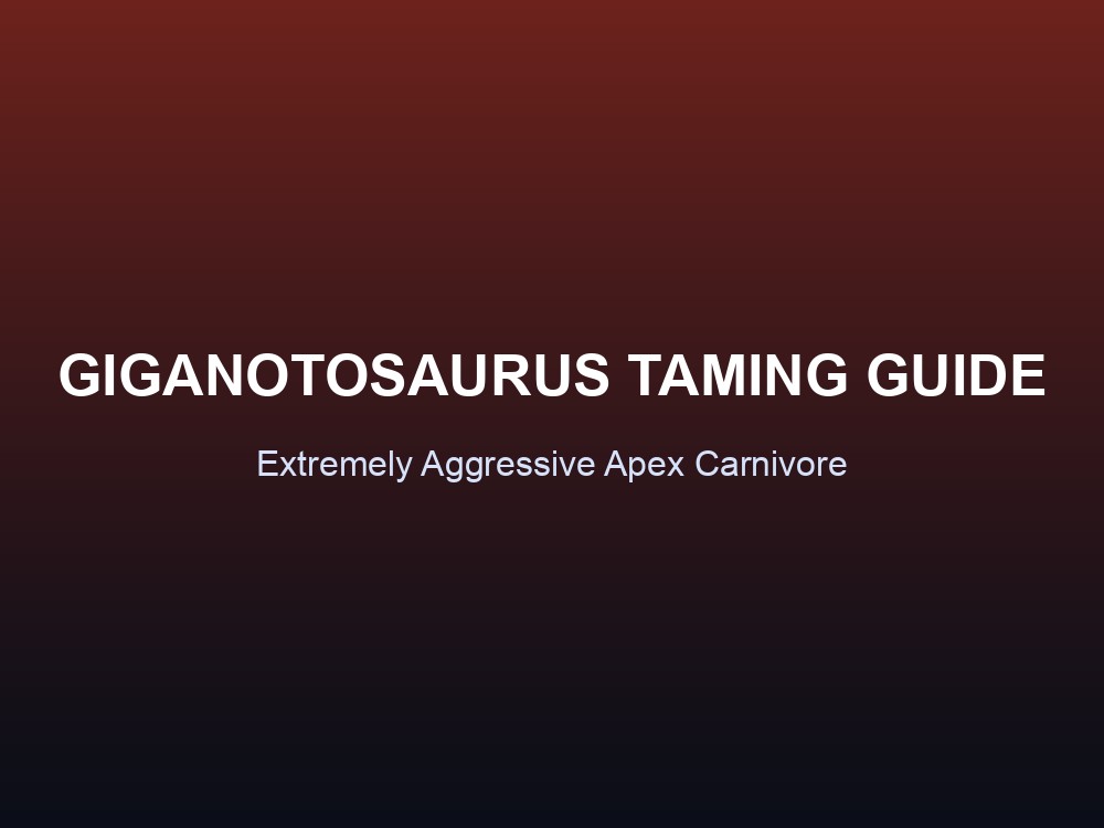 Giganotosaurus taming guide hero card