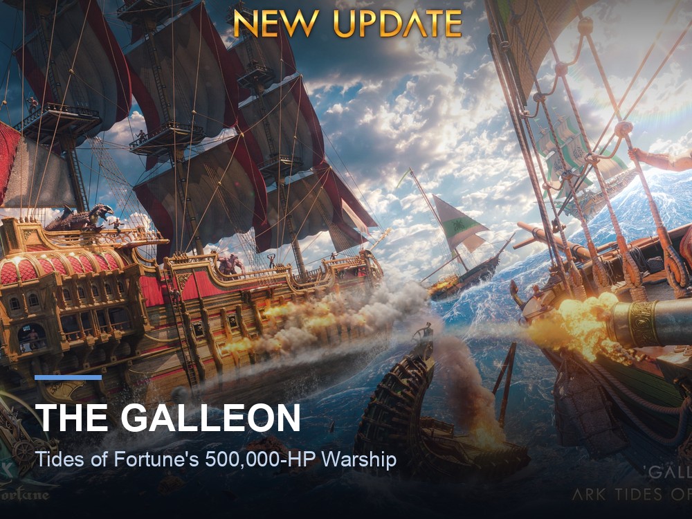 The ARK Galleon warship — official promotional render