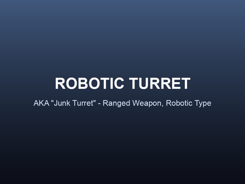 Robotic Turret infographic hero card