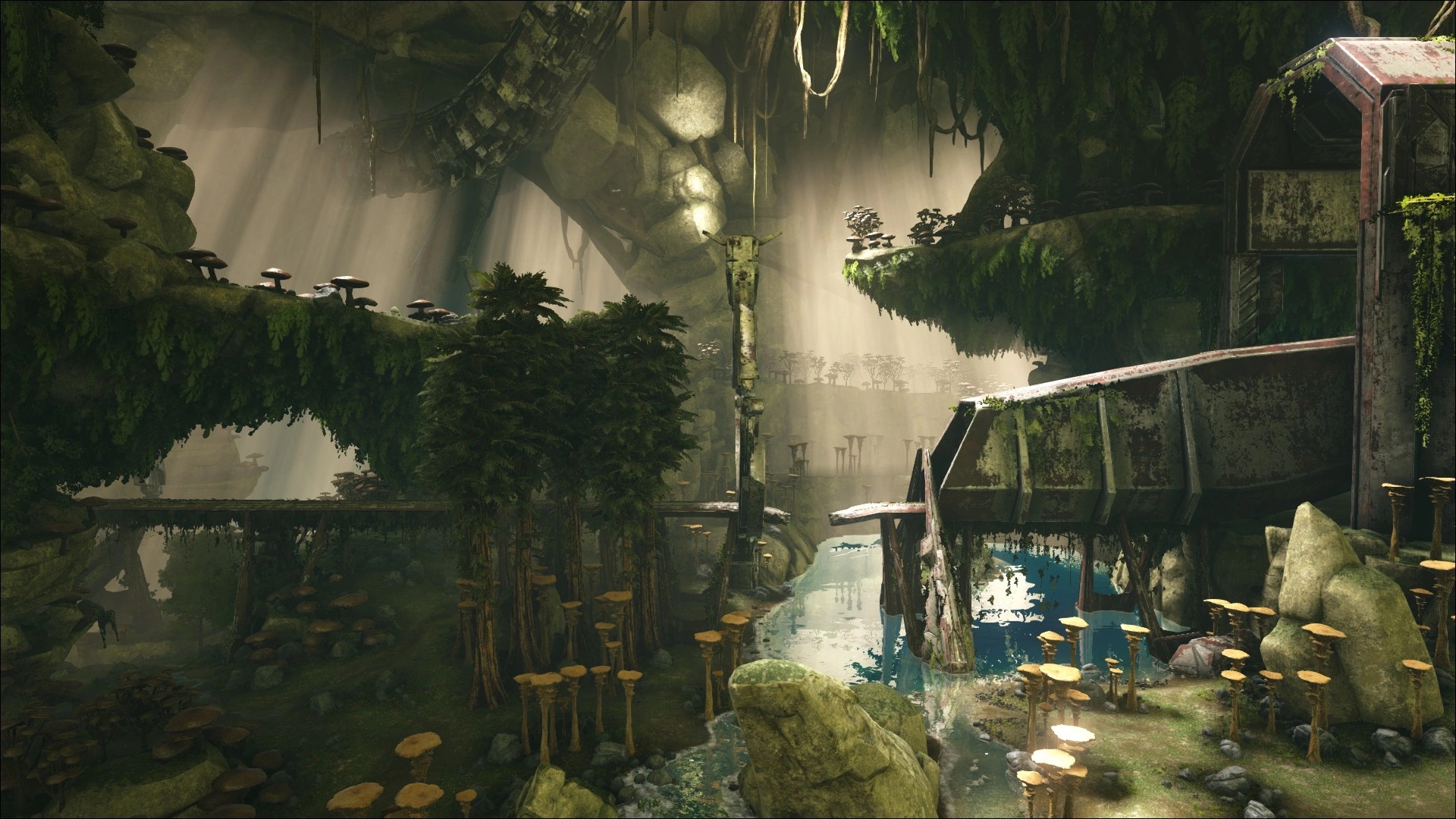 The Aberration biome, one of ARK's many maps