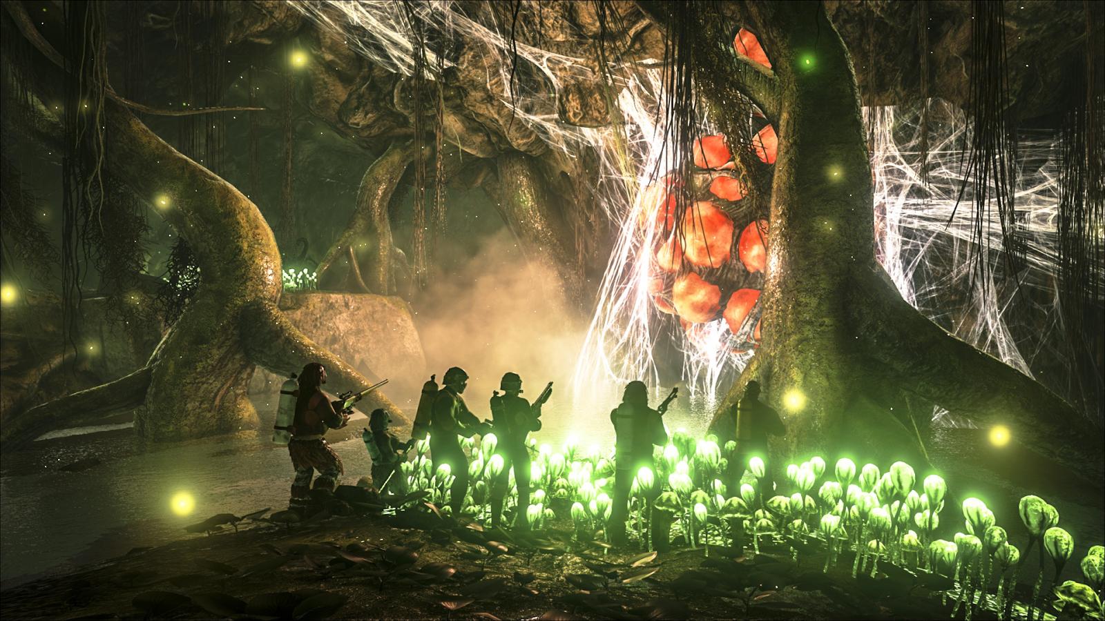 Survivors from different platforms meeting in ARK