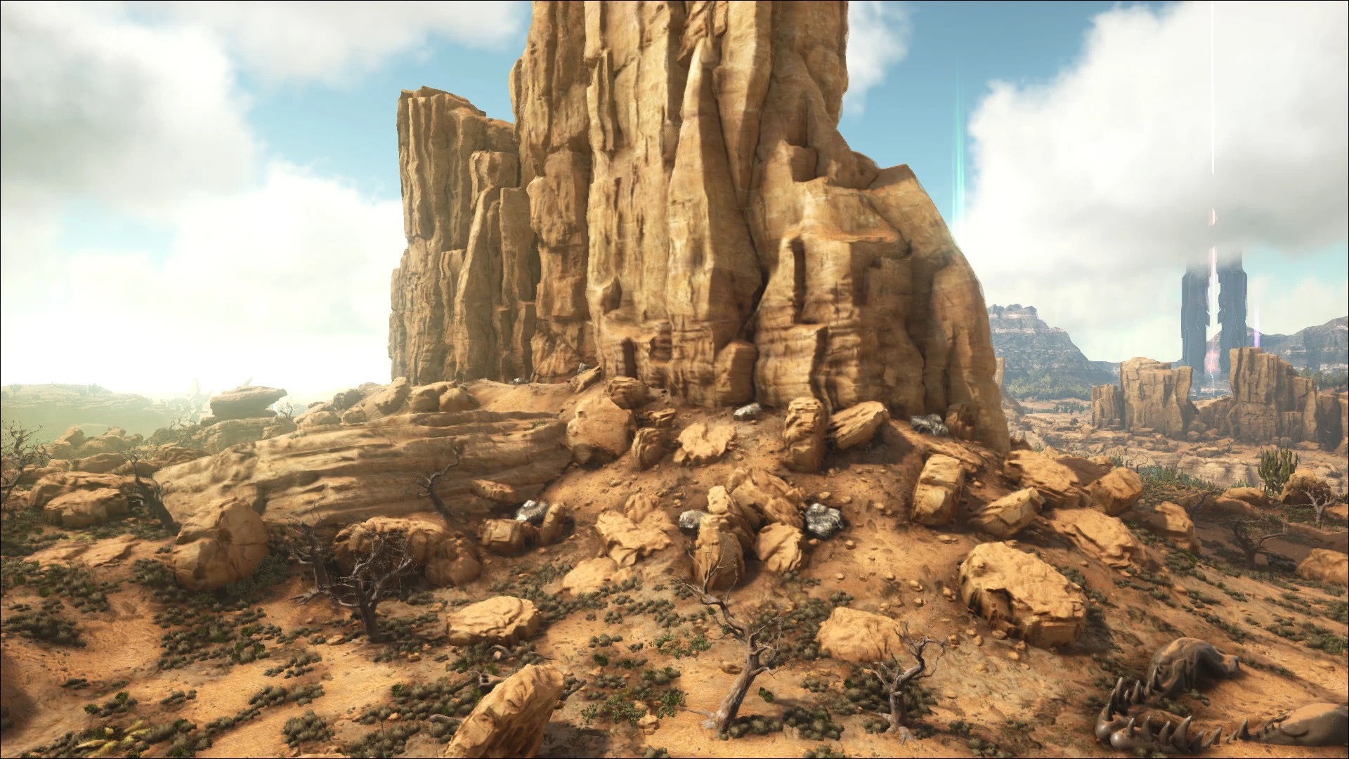 A vast ARK landscape on the Scorched Earth map