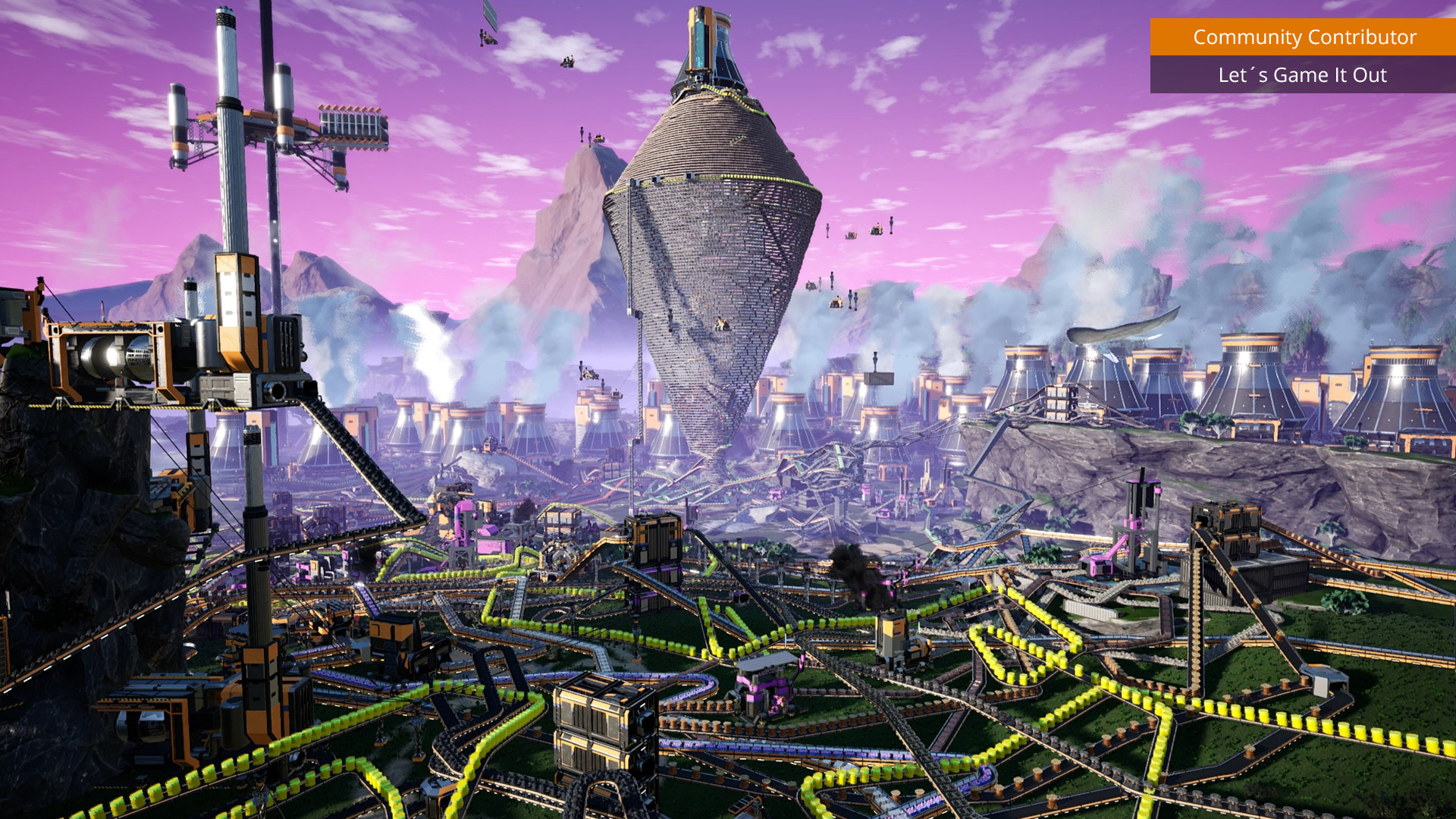 A vast Satisfactory factory network