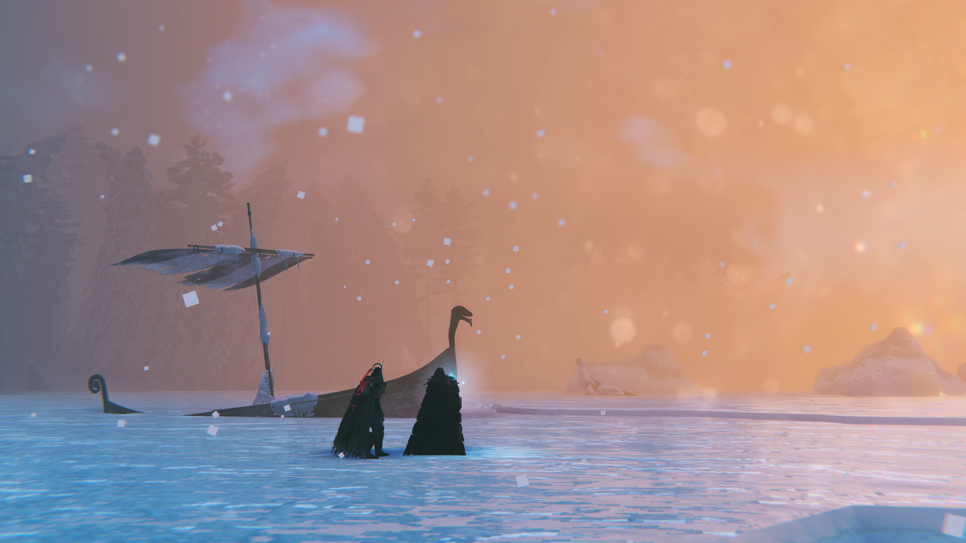 Vikings gather in a Valheim hall